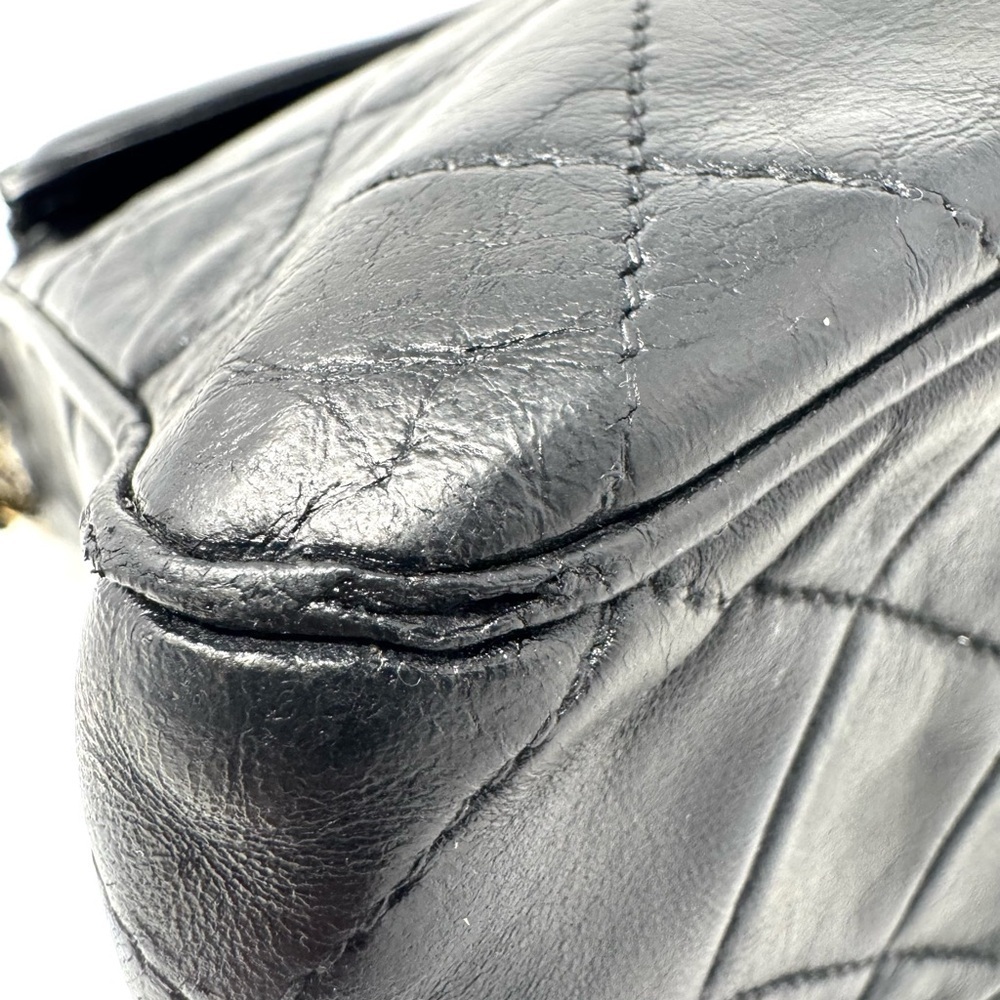 Chanel Vintage Black Quilted Camera Crossbody Bag –Quilted Caviar, Gold Hardware - Picture 6 of 15